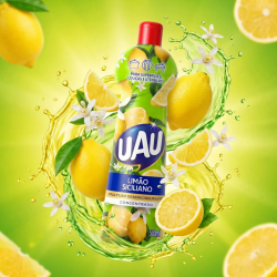 Limpador Desengordurante Limão Siciliano UAU 500mL Squeeze Limpador Desengordurante Limão Siciliano UAU 500mL Squeeze