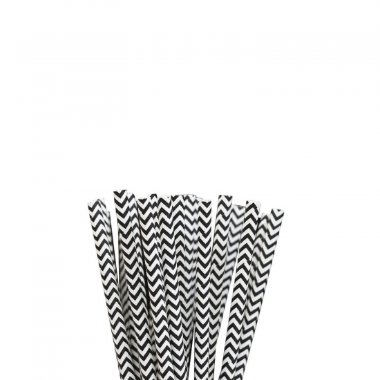 Canudo Biodegradável Papel Le Bianco 5mm Zig Zag Black com 100un. Canudo Biodegradável Papel Le Bianco 5mm Zig Zag Black com 100un.