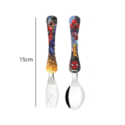 Conjunto de Talher Infantil Simonaggio com 2 peças Homem Aranha Conjunto de Talher Infantil Simonaggio com 2 peças Homem Aranha