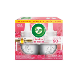 Difusor Elétrico Bom Ar Jardim de Rosas com 2 Refis 16ml 
