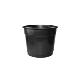 Vaso Plástico Redondo n°6 Pet Garden Preto
