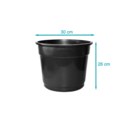 Vaso Plástico Redondo n°6 Pet Garden Preto Vaso Plástico Redondo n°6 Pet Garden Preto