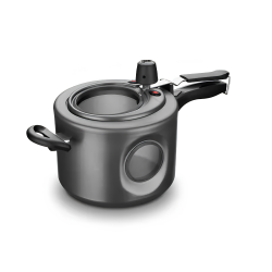 Panela de Pressão Antiaderente 4,5L com 2 Visores Grafite