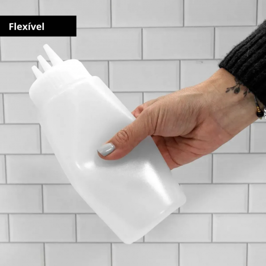 Bisnaga de Plástico 600mL Plasduran Bico Triplo Bisnaga de Plástico 600mL Plasduran Bico Triplo