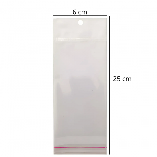 Saco Plástico Adesivado com Aba Furada 6x25cm Vabene n°11 com 100 unid. Saco Plástico Adesivado com Aba Furada 6x25cm Vabene n°11 com 100 unid.