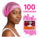 Touca Descartável TNT Sanfonada Rosa Vabene com 100 unid. Touca Descartável TNT Sanfonada Rosa Vabene com 100 unid.