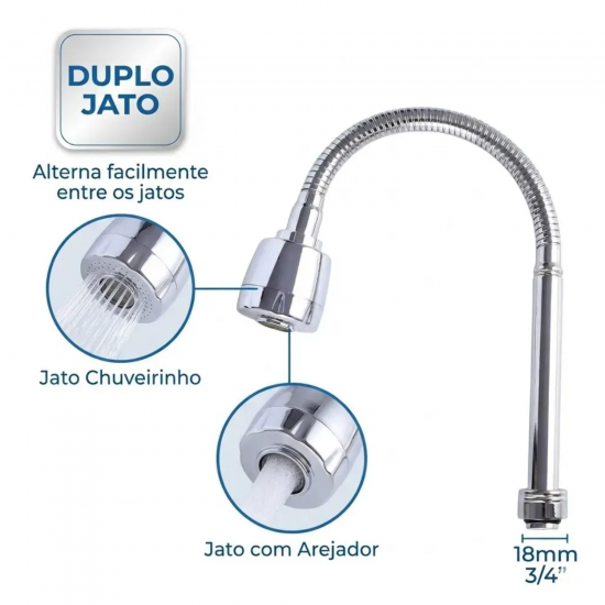 Torneira Bica Móvel Gourmet Tubo3000 Reparo