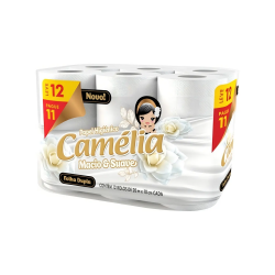 Papel Higiênico Folha Dupla Camélia c/12 rolos 20 metros
