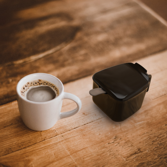 Açucareiro de Plástico 350mL Unitermi Preto Açucareiro de Plástico 350mL Unitermi Preto