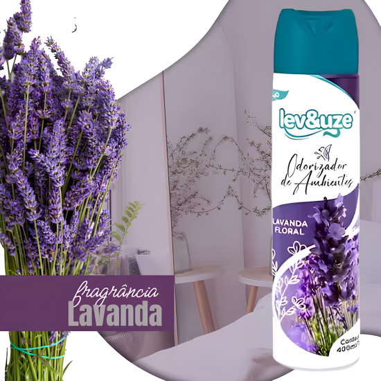 Aromatizador Aerossol Lev&Uze 400ml Lavanda Aromatizador Aerossol Lev&Uze 400ml Lavanda