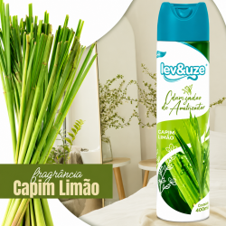 Aromatizador Aerossol Lev&Uze 400ml Capim Limão