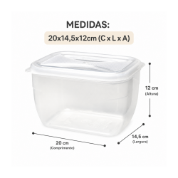 Pote Retangular 2400mL Belmount Pote Retangular 2400mL Belmount