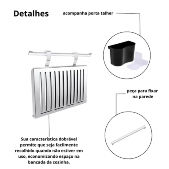 Escorredor de Louças para Parede Domana para 12 pratos