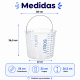 Balde 12L Cobalto Graduado Profissional