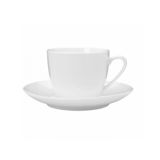 Xícara de Porcelana com Pires 200mL Lyor Clean Xícara de Porcelana com Pires 200mL Lyor Clean