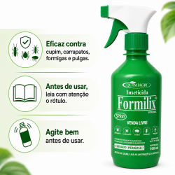 Formicida Líquido Formilix 500mL com Pulverizador Formicida Líquido Formilix 500mL com Pulverizador