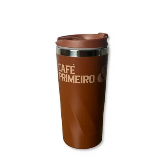 Copo Térmico com Tampa 450ml Café Primeiro Uatt Copo Térmico com Tampa 450ml Café Primeiro Uatt