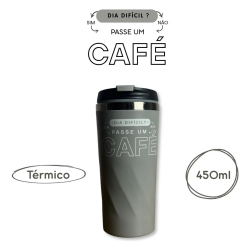 Copo Térmico com Tampa 450ml Passe Um Café Uatt