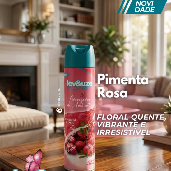 Aromatizador Aerossol Lev&Uze 400ml Pimenta Rosa Aromatizador Aerossol Lev&Uze 400ml Pimenta Rosa