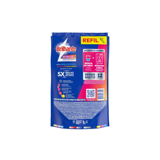 Lava Roupas Líquido Brilhante Limpeza Total 900mL Refil Lava Roupas Líquido Brilhante Limpeza Total 900mL Refil