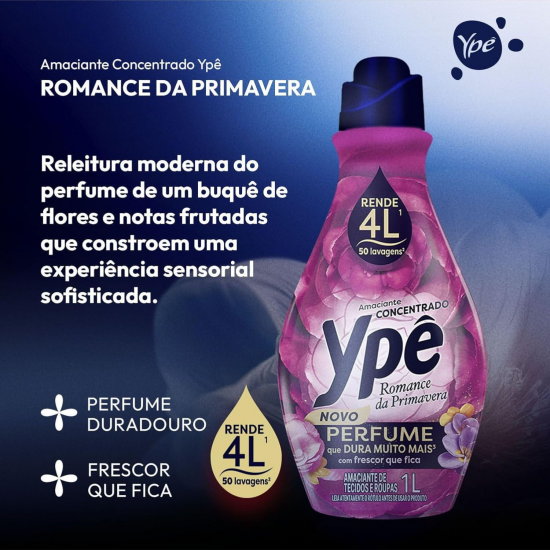 Amaciante Concentrado Ypê 1L Pink Garden Amaciante Concentrado Ypê 1L Pink Garden