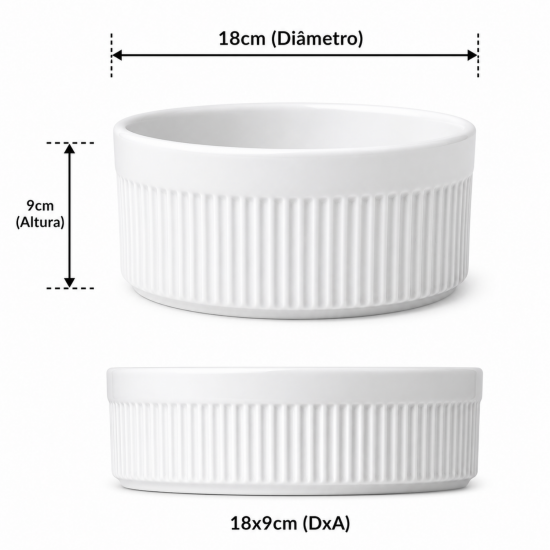 Ramekin de Porcelana Germer 1800ml Ramekin de Porcelana Germer 1800ml