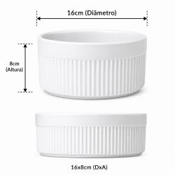 Ramekin de Porcelana Germer 1200ml
