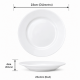 Prato de Porcelana Fundo Germer 23cm Hotel Branco Prato de Porcelana Fundo Germer 23cm Hotel Branco
