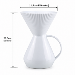 Bule de Porcelana com Porta Filtro Germer Branco