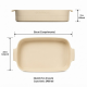 Travessa de Porcelana Retangular Germer 30X21cm Marfim