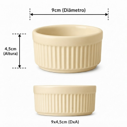 Ramekin de Porcelana Germer 180ml Marfim