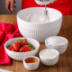 Tigela de Porcelana 1990ml Assar e Servir Germer Branco Tigela de Porcelana 1990ml Assar e Servir Germer Branco