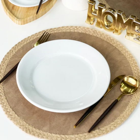 Prato de Porcelana Raso Germer 24,5cm Hotel Branco