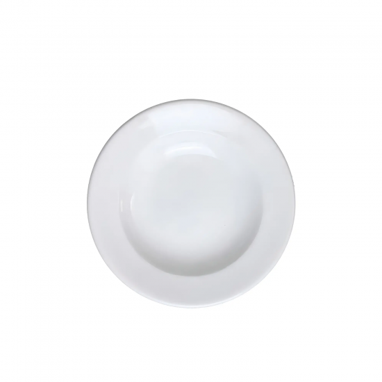 Prato de Porcelana Fundo Germer 23cm Hotel Branco Prato de Porcelana Fundo Germer 23cm Hotel Branco