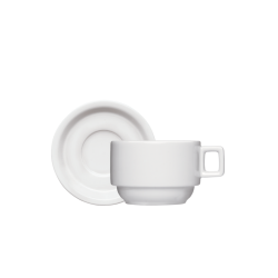 Xícara de Café com Pires Porcelana Germer 100ml Hotel 