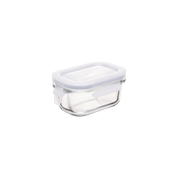 Pote de Vidro Hermético Retangular 120ml Lyor Pote de Vidro Hermético Retangular 120ml Lyor