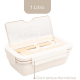 Pote para Marmita Hermética com Talhares 1,1L Lyor Off White Pote para Marmita Hermética com Talhares 1,1L Lyor Off White