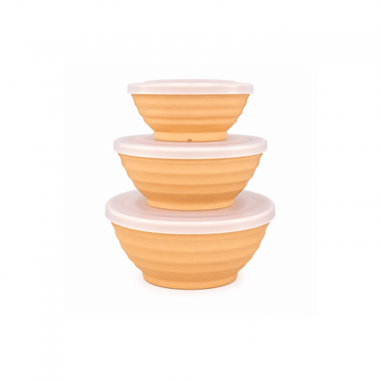 Conjunto 3 Bowl Quadrados com Tampa Stripes Lyor Conjunto 3 Bowl Quadrados com Tampa Stripes Lyor