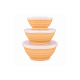 Conjunto 3 Bowl Quadrados com Tampa Stripes Lyor Conjunto 3 Bowl Quadrados com Tampa Stripes Lyor