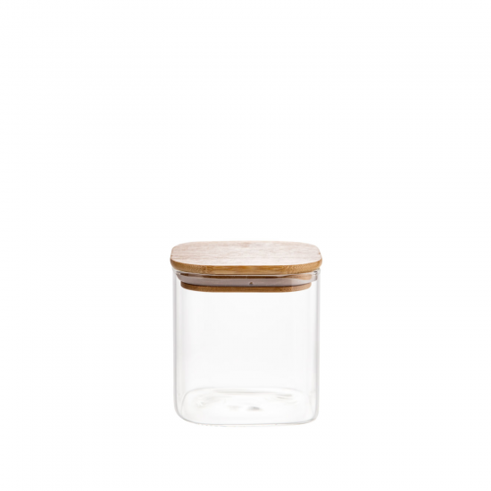 Pote de Vidro Quadrado 800ml Mori