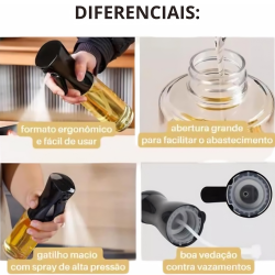 Spray Pulverizador p/ Azeite, Vinagre e Óleo 210ml Galheteiro Mori
