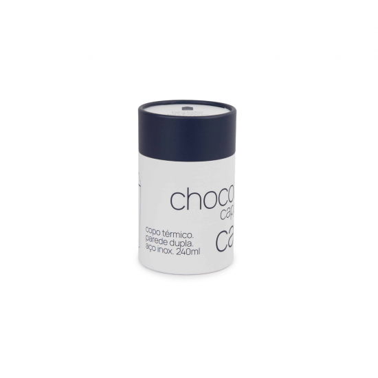 Copo Térmico com Tampa 240ml Azul Mori