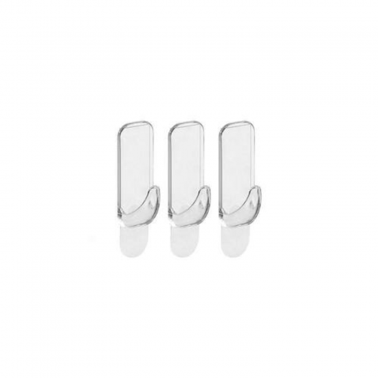 Gancho Adesivo Plástico Cristal c/3 Ordene P