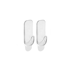 Gancho Adesivo Plástico Cristal c/2 Ordene M