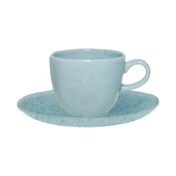 Xícara Louça c/ Pires 220ml Oxford Ryo Blue Bay