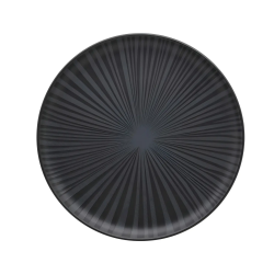 Prato de Louça Raso 26cm Oxford Preto Onix