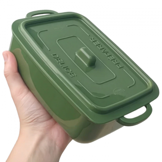Pote Retangular 1200ml Plasútil Supreme Verde