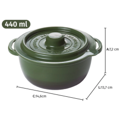 Pote Redondo 440ml Plasútil Supreme Verde