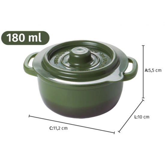Pote Redondo 180ml Plasútil Supreme Verde