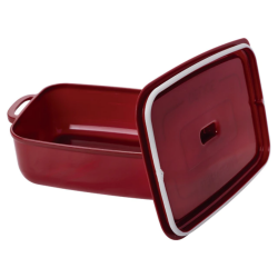 Pote Retangular 1200ml Plasútil Supreme Vermelho